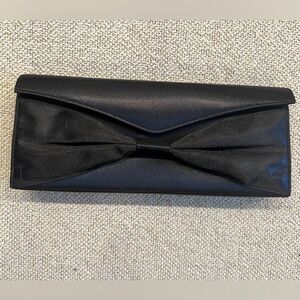 Elegant Black Satin Clutch Bag